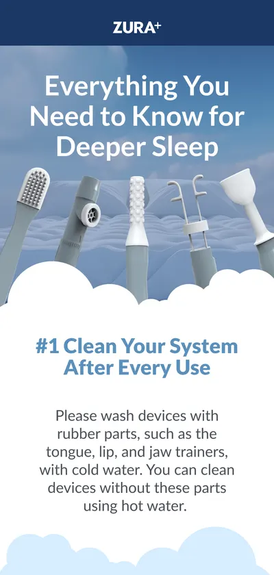 Care guide email on cleaning and maintaining a sleep device